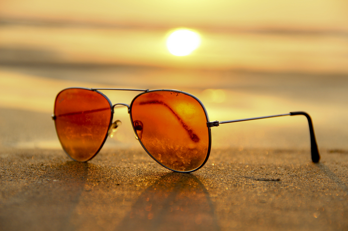 Sunglasses at beach