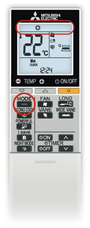 Mitsubishi Electric Heat Pump Remote Control 